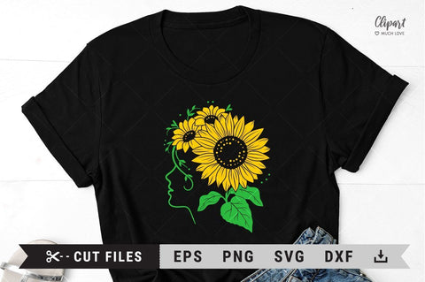 Sunflower shirt svg, Sunflower SVG, DXF, Cricut, Silhouette SVG ClipartMuchLove 
