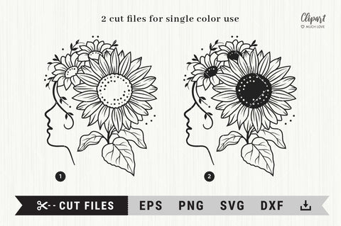 Sunflower shirt svg, Sunflower SVG, DXF, Cricut, Silhouette SVG ClipartMuchLove 