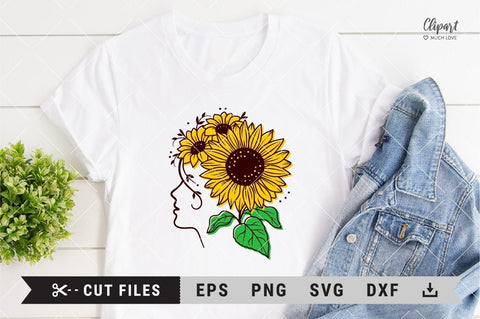 Sunflower shirt svg, Sunflower SVG, DXF, Cricut, Silhouette SVG ClipartMuchLove 