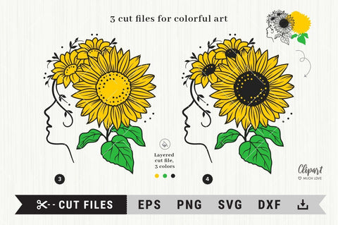 Sunflower shirt svg, Sunflower SVG, DXF, Cricut, Silhouette SVG ClipartMuchLove 