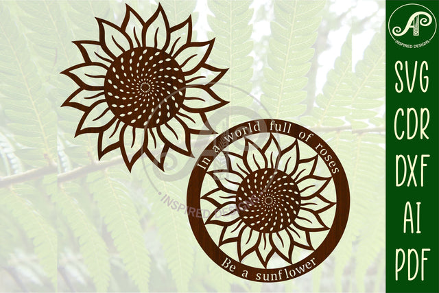 Sunflower signs svg laser cut temp SVG APInspireddesigns 