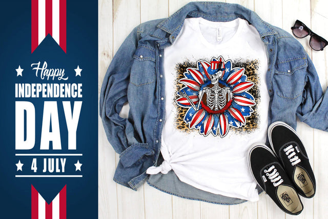 Sunflower Skeleton 4th of July SVG Svgcraft 