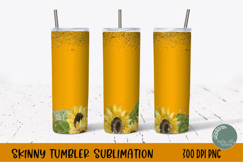 Sunflower Skinny Tumbler Bundle-Leopard Tumber Wrap PNG Bundle Sublimation Linden Valley Designs 