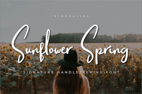 Sunflower Spring Font twinletter 