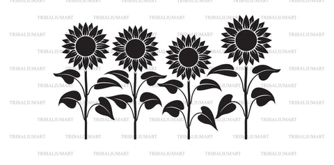 Sunflower Stem SVG TribaliumArtSF 