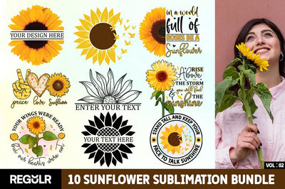 Sunflower Sublimation Bundle Sublimation Regulrcrative 