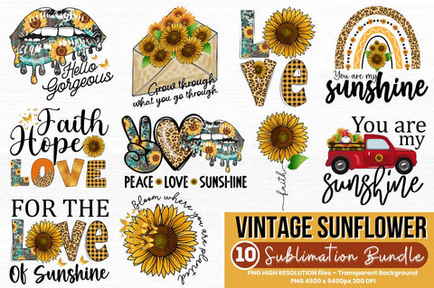 Sunflower Sublimation Bundle Sublimation Regulrcrative 