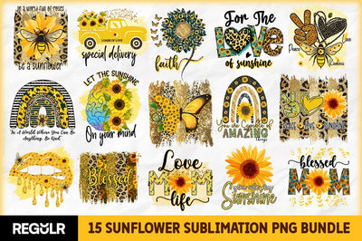 Sunflower Sublimation Bundle Sublimation Regulrcrative 