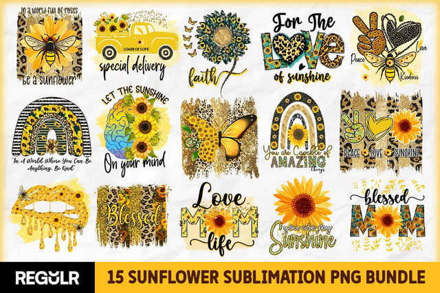 Sunflower Sublimation Bundle Sublimation Regulrcrative 