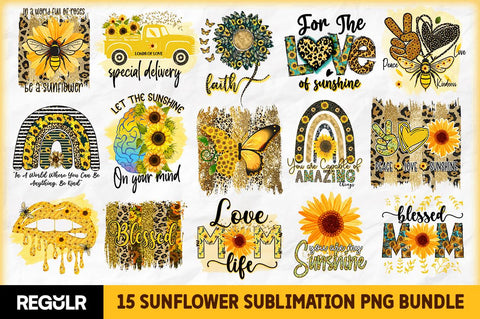 Sunflower Sublimation Bundle Sublimation Regulrcrative 