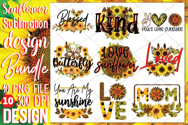 Sunflower Sublimation Bundle SVG Ariyan 