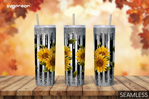 Sunflower Sublimation Design | Skinny 20 oz | Tapered | Straight Sublimation SvgOcean 