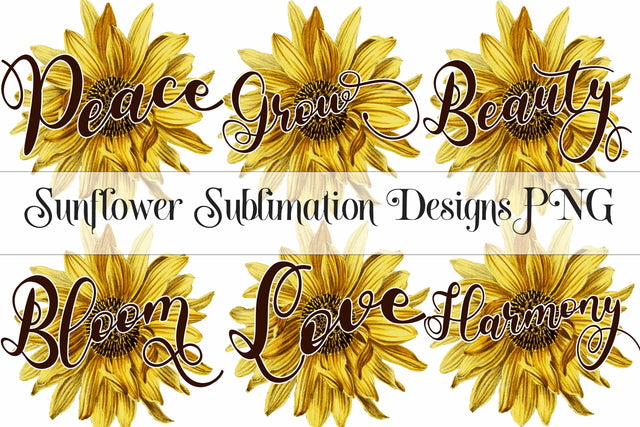 Sunflower Sublimation Designs Bundle Sublimation Digital Honeybee 