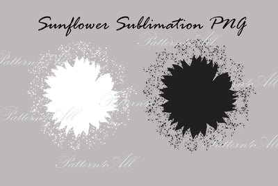 Sunflower Sublimation Png, Hand drawing,Black and White Sunflower Splashes, Bleach effect bundle,Bleach background mockup,Bleach overlay png Sublimation ArtStudio 