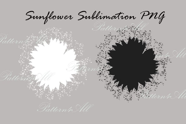 Sunflower Sublimation Png, Hand drawing,Black and White Sunflower Splashes, Bleach effect bundle,Bleach background mockup,Bleach overlay png Sublimation ArtStudio 