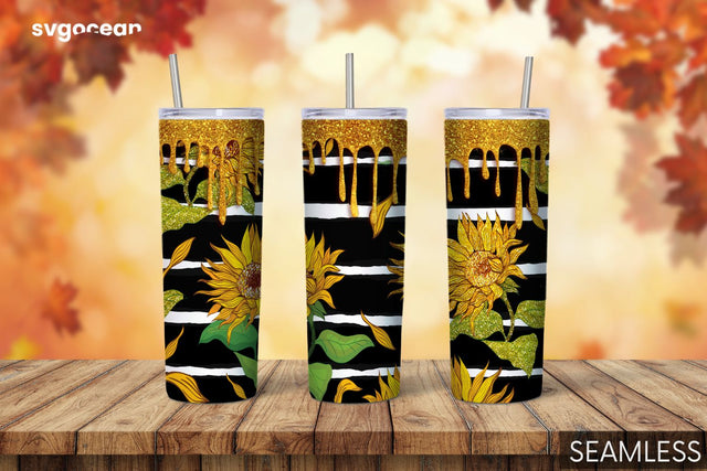 Sunflower Sublimation | Skinny 20 oz | Tapered | Straight Sublimation SvgOcean 