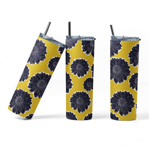 Sunflower sublimation skinny tumbler wrap Sublimation Sharia Morton Designs 