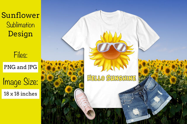 Sunflower Sublimation | Sunflower | Watercolor Sunflower SVG Angel Lynne Designs 