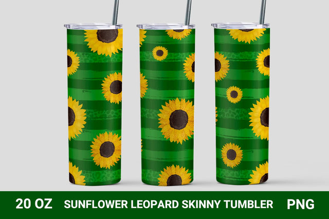 Sunflower sublimation tumbler design 20 oz skinny Sublimation KMarinaDesign 