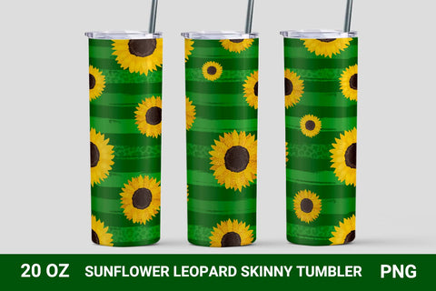 Sunflower sublimation tumbler design 20 oz skinny Sublimation KMarinaDesign 