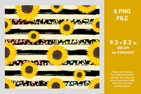 Sunflower sublimation tumbler wrap, 20 oz skinny tumbler Sublimation KMarinaDesign 