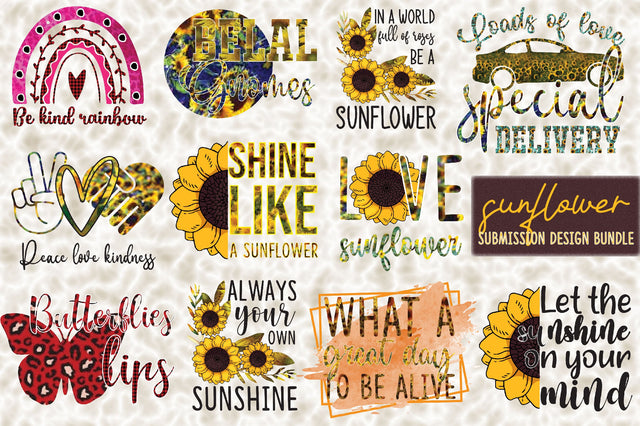 Sunflower Submission Design Bundle Sublimation SVGista 