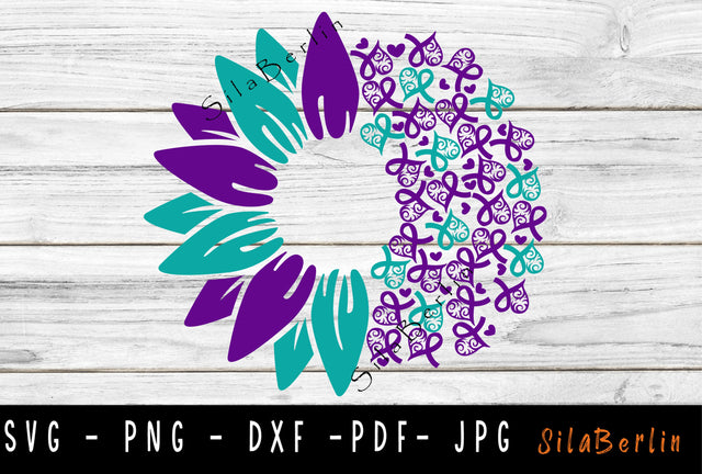 Sunflower Suicide Prevention Awareness SVG, Suicide Awareness Ribbon svg, Semicolon svg, You Matter svg, Mental Health Hope Ribbon SVG SilaBerlin 