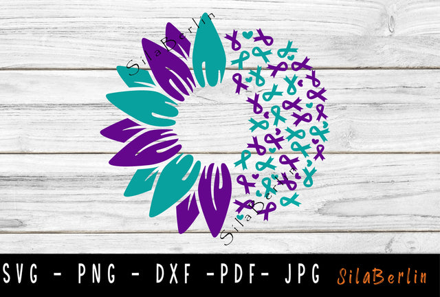 Sunflower Suicide Prevention Awareness SVG, Suicide Awareness Ribbon svg, Semicolon svg, You Matter svg, Mental Health Hope Ribbon SVG SilaBerlin 