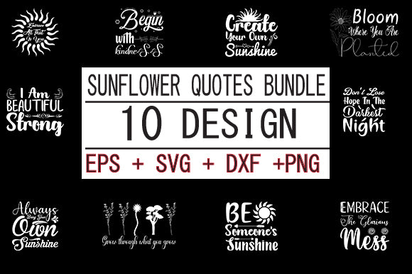 Sunflower SVG bundle 10 design SVG Nurstore 