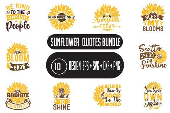Sunflower SVG bundle 10 design SVG Nurstore 