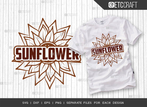 Sunflower SVG Bundle, Flower svg, Floral Svg, Summer Svg, Half Sunflower Svg, Sunflower Quotes, ETC T00270 SVG ETC Craft 