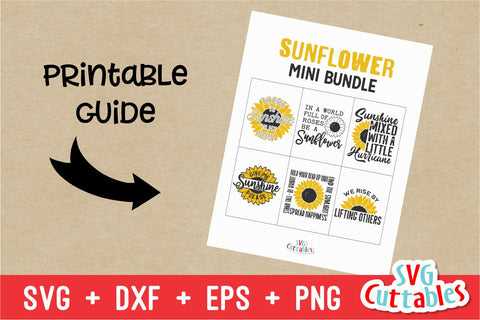 Sunflower svg Bundle | Inspirational svg Bundle SVG Svg Cuttables 