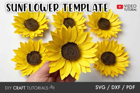 Sunflower SVG Bundle - Paper Sunflower svg SVG DIY Craft Tutorials 