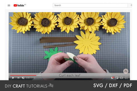 Sunflower SVG Bundle - Paper Sunflower svg SVG DIY Craft Tutorials 