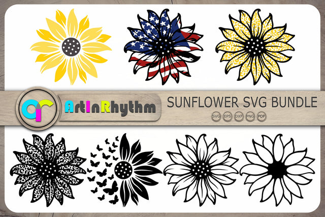 Sunflower Svg Bundle, Sunflowers Svg, Flowers Svg, Flower Clipart, Floral Svg SVG Artinrhythm shop 