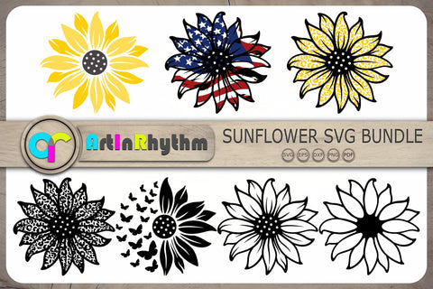 Sunflower Svg Bundle, Sunflowers Svg, Flowers Svg, Flower Clipart, Floral Svg SVG Artinrhythm shop 
