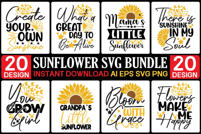 Sunflower svg bundle SVG designmaster24 