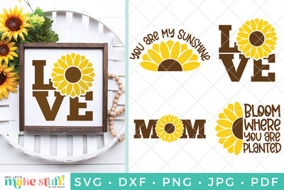 Sunflower SVG Bundle SVG Hey Let's Make Stuff 
