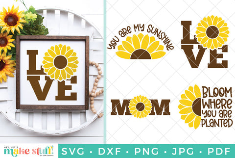 Sunflower SVG Bundle SVG Hey Let's Make Stuff 