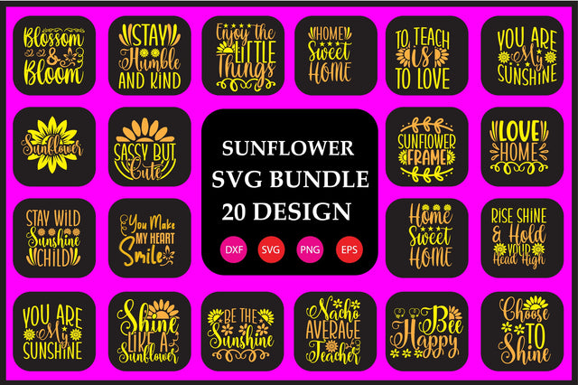 Sunflower SVG Bundle SVG Shahin alam 