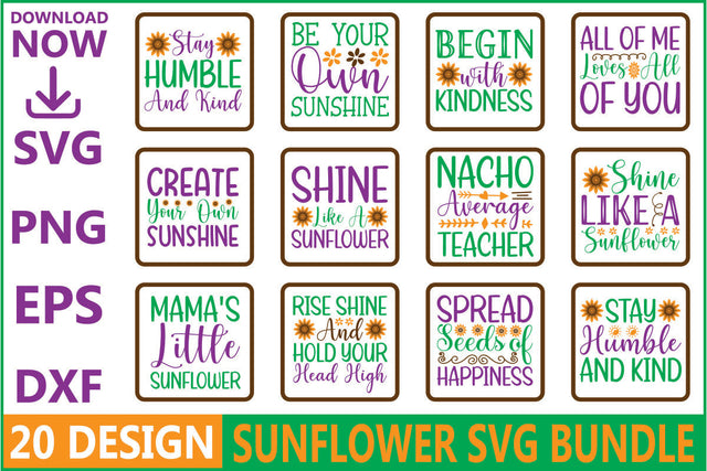 Sunflower SVG Bundle SVG Shahin alam 