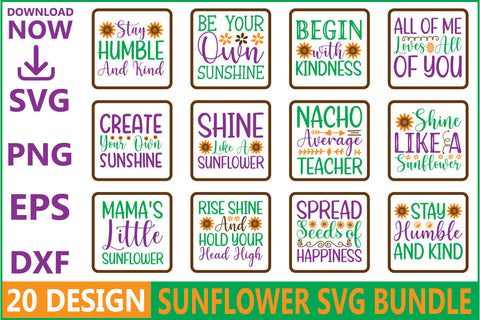 Sunflower SVG Bundle SVG Shahin alam 