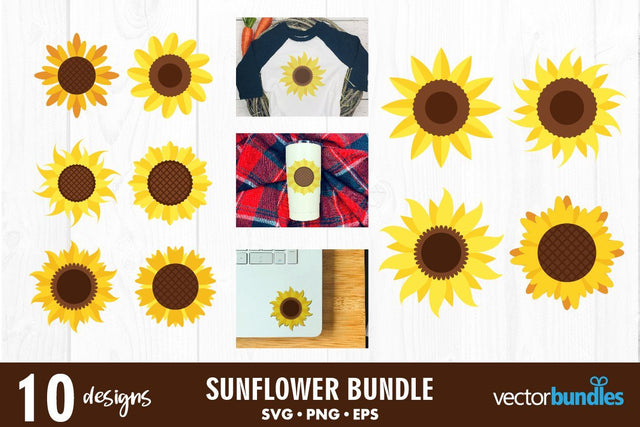 Sunflower svg bundle SVG vectorbundles 