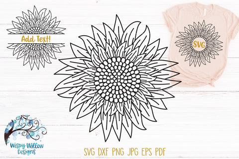 Sunflower SVG Bundle SVG Wispy Willow Designs 