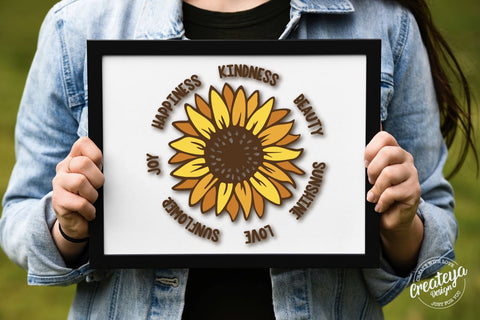 Sunflower SVG bundle with Sunflower quotes, Be kind and words, welcome, love and home SVG Createya Design 