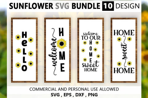 Sunflower SVG Bundle.half sunflower svg, sunflower monogram svg, SVG Designangry 