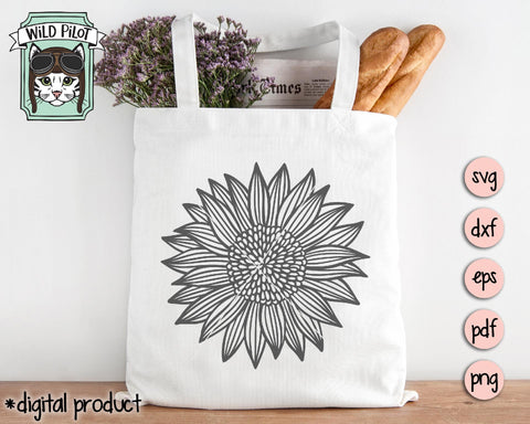 Sunflower SVG Cut File SVG Wild Pilot 