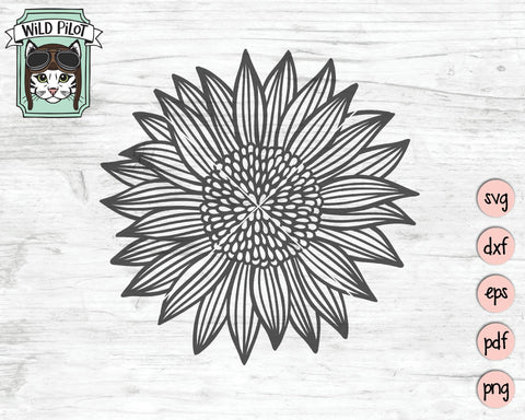 Sunflower SVG Cut File SVG Wild Pilot 