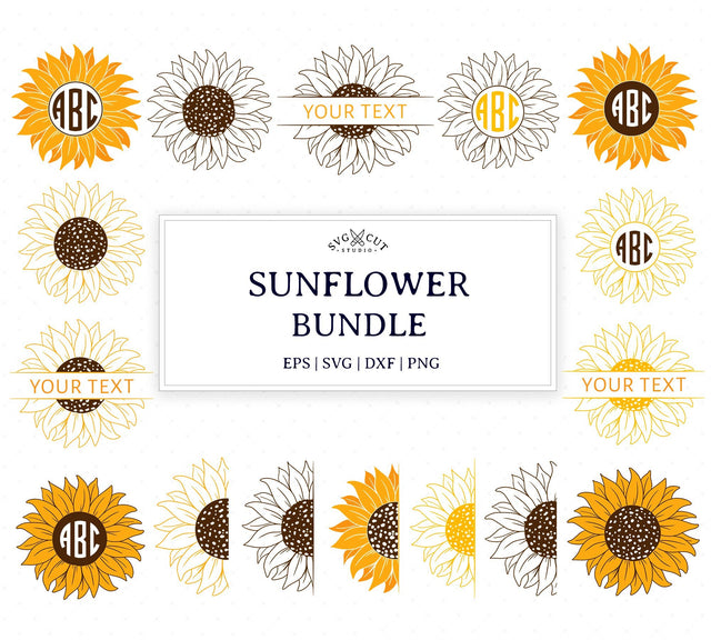 Sunflower SVG Cut Files SVG SVG Cut Studio 