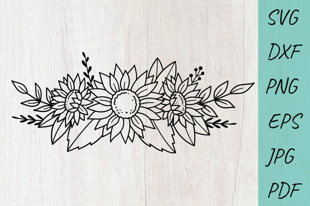 Sunflower SVG file, Flowers SVG, Files for Cricut, Cut File SVG Irina Ostapenko 